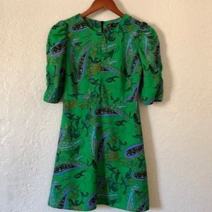 70’s vibes mini paisley dress